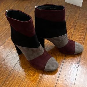 Grigiarancio leather multi colored booties.